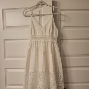 White Midi cutout dress